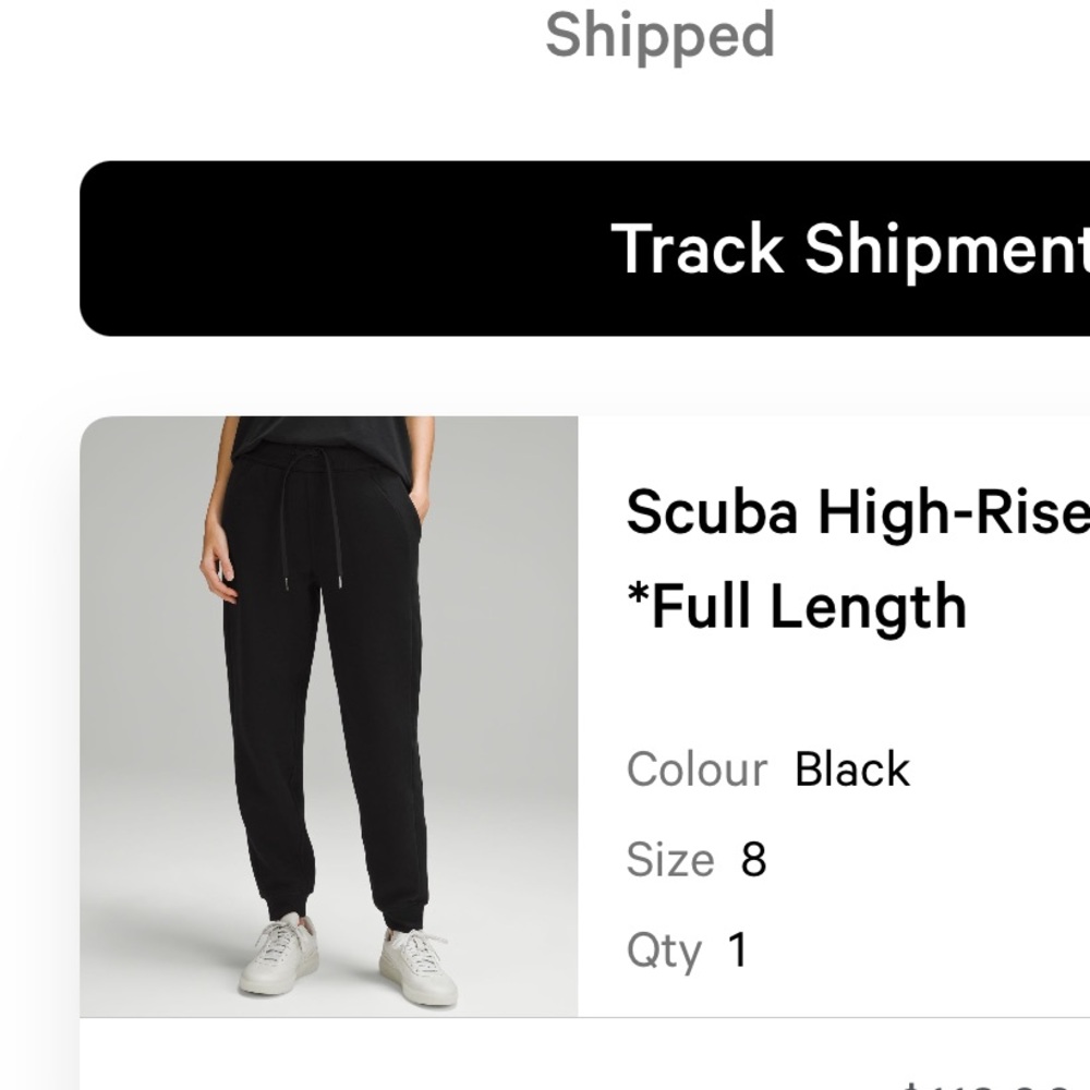 Lululemon Scuba High Rise Jogger in black